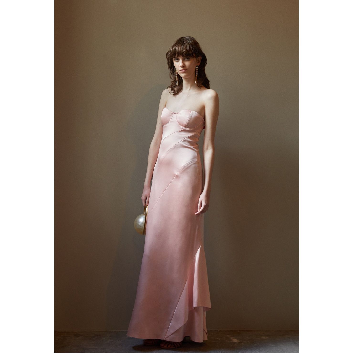 Alice + Olivia Phaedra Draped-Panel Strapless Bustier Gown Us 6 $695